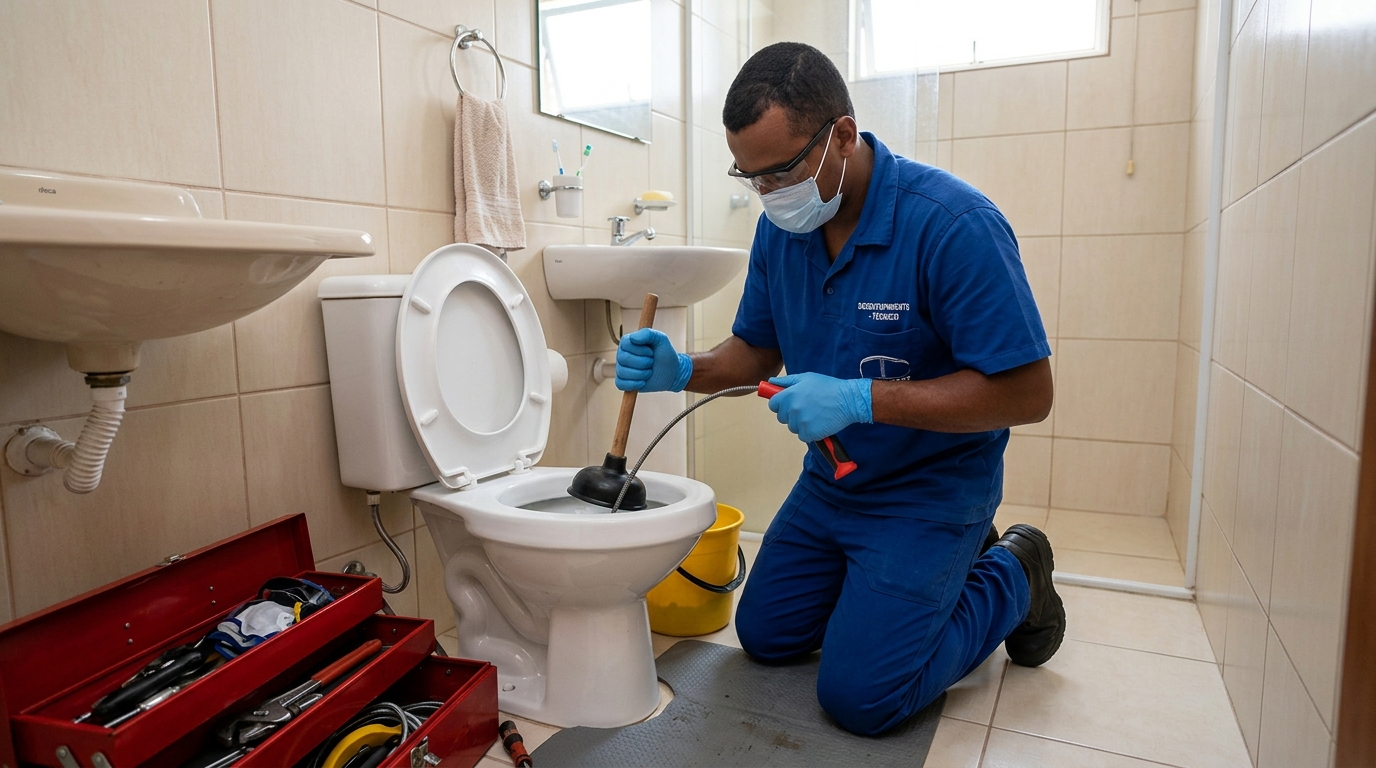 Desentupimento de vaso profissional em João Pessoa-PB